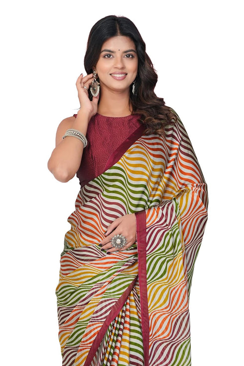Vasthrlay Fashion Chiffon Georgette Teal Ethnic Wear