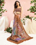 Vasthrlay Chanderi Printed Unstitched Beige Saree