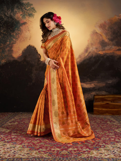 Vasthrlay Kanjivaram Unstitched Saree