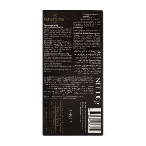 Lindt Lindor Irresistibly Smooth Extra Dark Chocolate 100gm