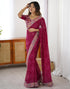 Vasthrlay Georgette Embroidery Mustard Mustard Yellow Saree
