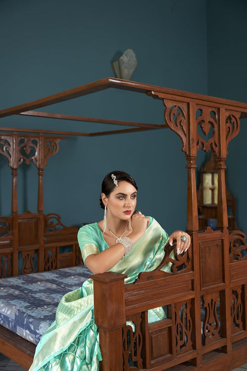 Vasthrlay Intricate Beautiful Embroidery Unstitched Saree