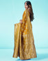 Vasthrlay Banarasi Jacquard Unstitched Yellow Saree
