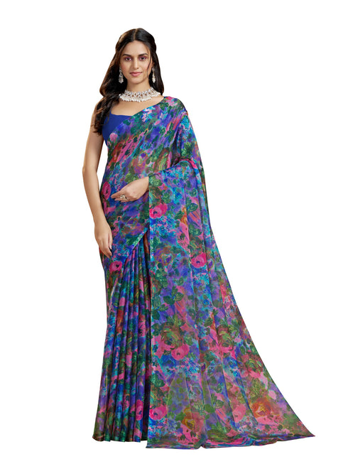 Vasthrlay Chiffon Floral Saree