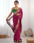 Vasthrlay Georgette Embroidery Red1 Red Saree