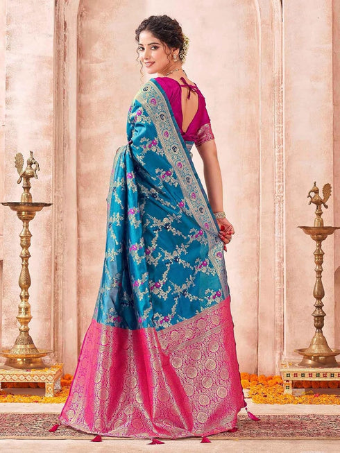 Vasthrlay Weaving Banarasi Dark Saree