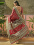 Vasthrlay Womens Printed Unstitched Beige Saree