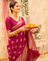 Vasthrlay Womens Weaving Unstitched Dark Green Saree