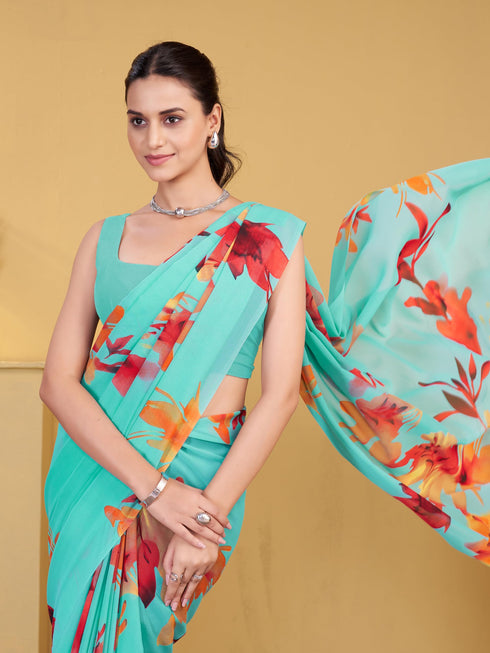 Vasthrlay Georgette Printed Saree