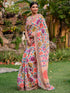 Vasthrlay Bandhani Printed Unstitched Peach Saree