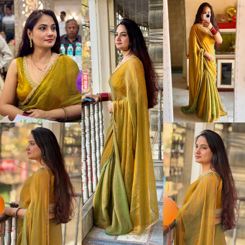 VasthrlayBoarder Unstitched Chhaavaq Mustard Free Ethnic Wear