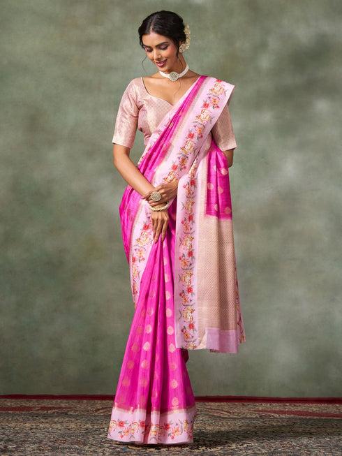 Vasthrlay Banarasi Printed Saree