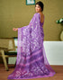 Vasthrlay Womens Cotton Printed Brown Saree