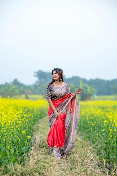 Vasthrlay Tussar Silk Saree