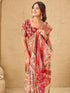 Vasthrlay Printed Jacquard Unstitched Dusty Pink Saree