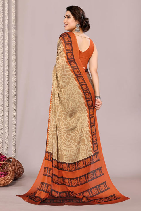 Vasthrlay Fashion Chiffon Turquoise Ethnic Wear