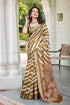 Vasthrlay Brown Unstitched Saree