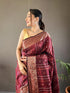 Vasthrlay Women's Kanjivaram Cotton Unstitched Saree