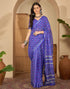 Vasthrlay Womens Printed Unstitched Purple Saree
