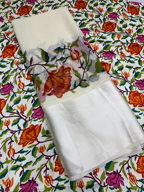 Vasthrlay Georgette Kashmiri Printed