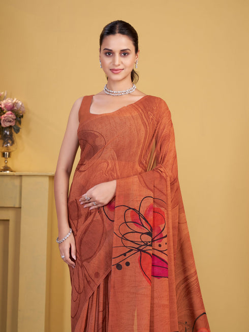 Vasthrlay Georgette Printed Saree