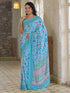 Vasthrlay Womens Printed Unstitched Baby Pink Saree