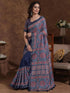Vasthrlay Weaving Printed Unstitched Dusty Pink Saree