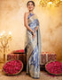 Vasthrlay Jacquard Banarasi Unstitched Mauve Saree