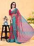 Vasthrlay Organza Printed Unstitched Rani Free Ethnic Wear