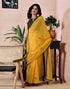 Vasthrlay Chanderi Printed Unstitched Orange Saree