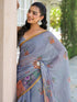 Vasthrlay Womens Printed Unstitched Light Green Saree