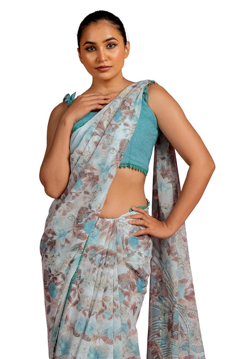 Vasthrlay Fashion Chiffon Georgette Printed Ethnic Wear
