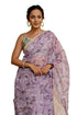 Vasthrlay Fashion Organza Printed White Ethnic Wear