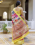 Vasthrlay Womens Striped Unstitched Dusty Pink Saree