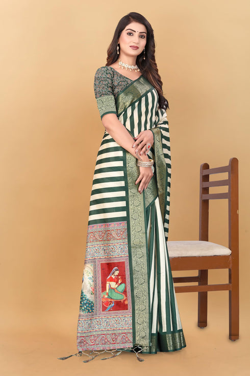Vasthrlay Kanjivaram Traditional Unstitched Saree