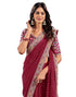 Vasthrlay Embroidery Traditional Unstitched Violet Saree