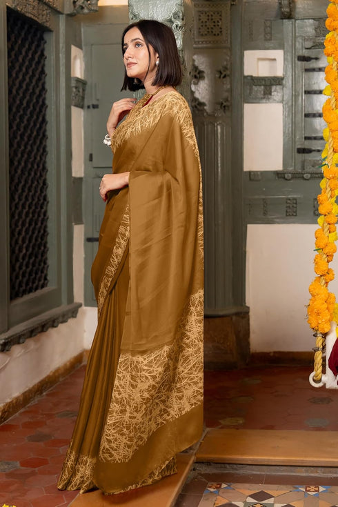 Vasthrlay Fashion Chiffon Abstrect Printed Ethnic Wear