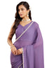 Vasthrlay Lavender Border Unstitched Saree