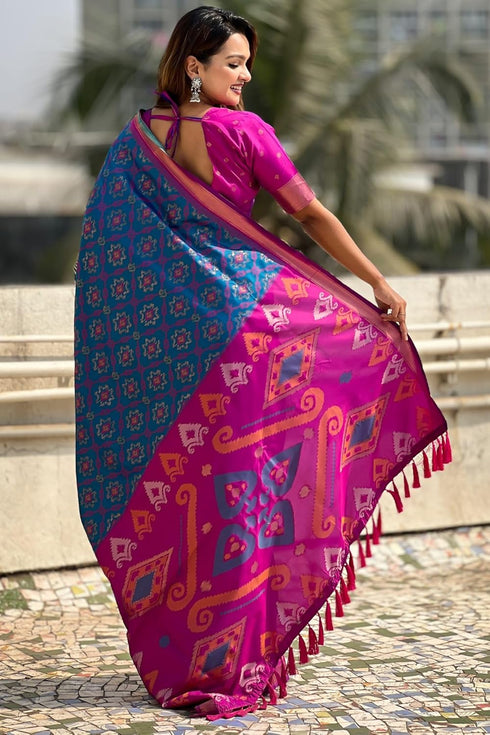 Vasthrlay Kanjivaram Patola Unstitched Ethnic Wear