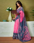 Vasthrlay Womens Cotton Printed Pink Saree