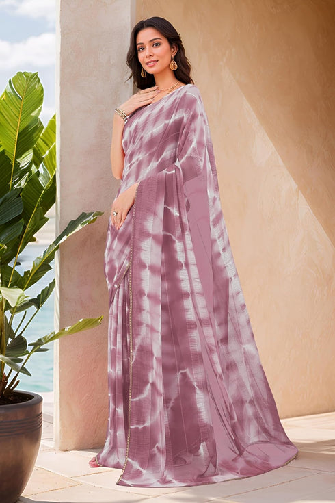 Vasthrlay Fashion Chiffon Shibori Printed Ethnic Wear