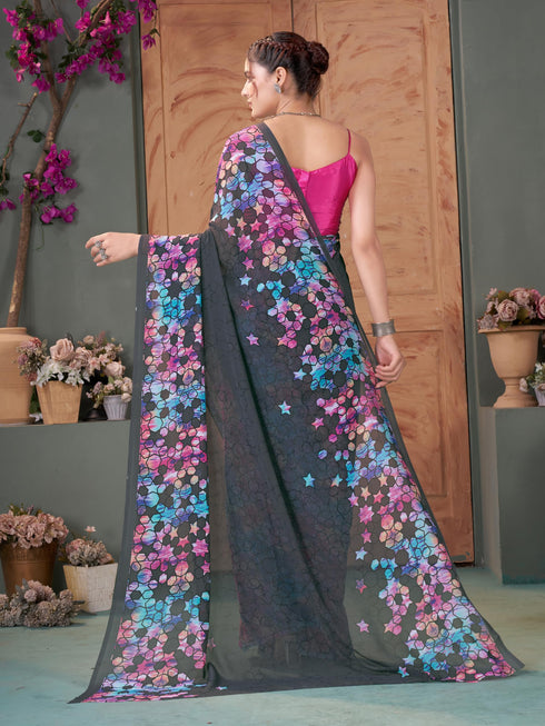 Vasthrlay Georgette Printed Saree