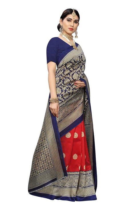 Vasthrlay Venkatagiri Blouse Piece Sdpl Metro Red Free Ethnic Wear