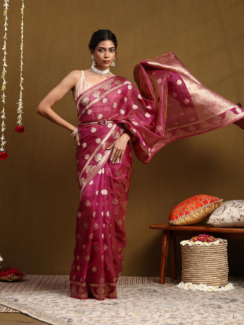 Vasthrlay Banarasi Unstitched Saree
