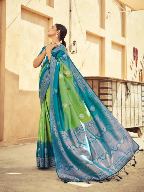 Vasthrlay Kanjivaram Unstitched Saree