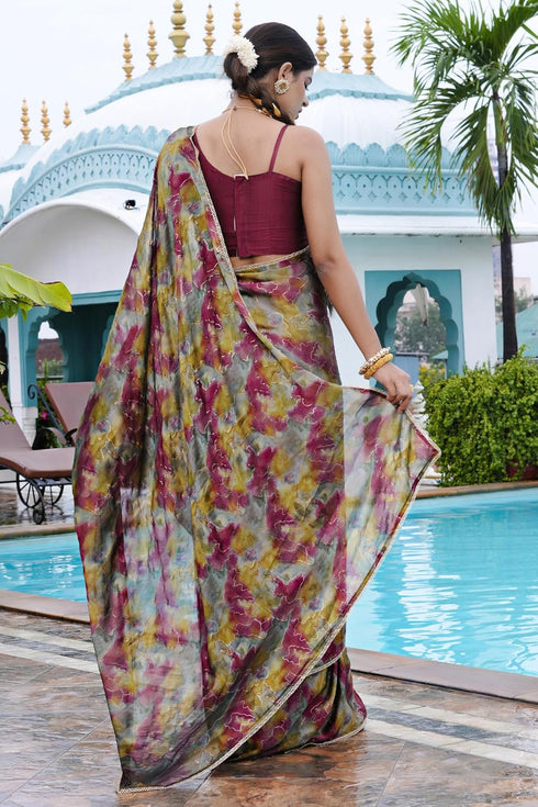 Vasthrlay Fashion Georgette Leheriya Dark Ethnic Wear
