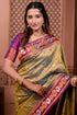 Vasthrlay Kanjivaram Unstitched Mahendi Ethnic Wear
