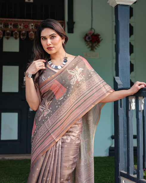 Vasthrlay Traditional Designer Off White Saree