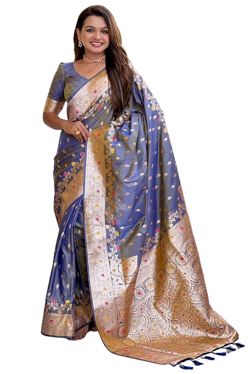 Vasthrlay Kanjivaram Unstitched Blouse Ethnic Wear