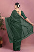 Vasthrlay Fashion Georgette Green Ethnic Wear